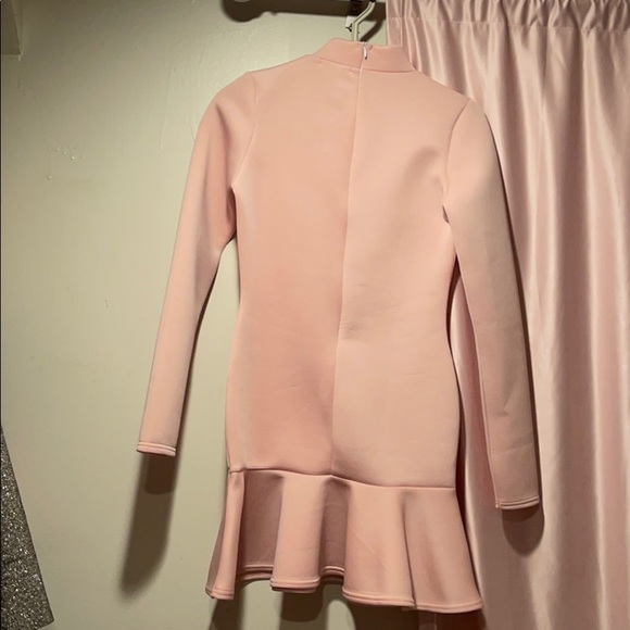 NEW Pink Turtleneck Flare Dress - Picture 2 of 5